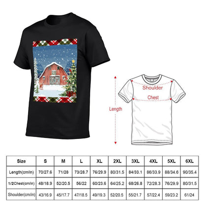 Christmas Barn Cotton T Shirt