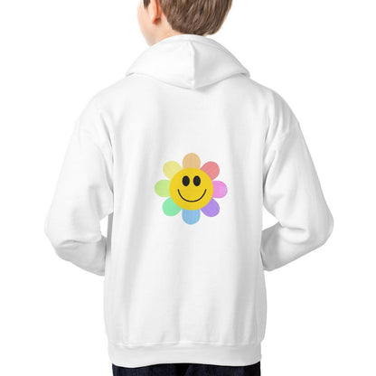 Flower Power Children's Back Printed Hoodie with Pocket