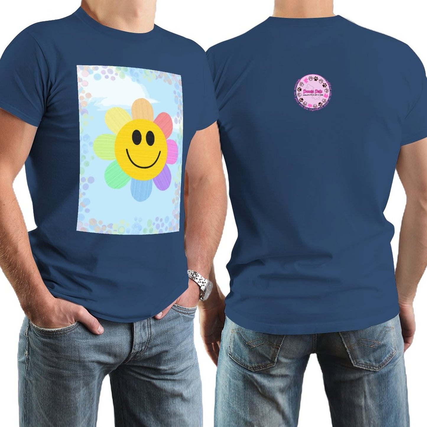 Flower Power Short Sleeve Tshirt Men