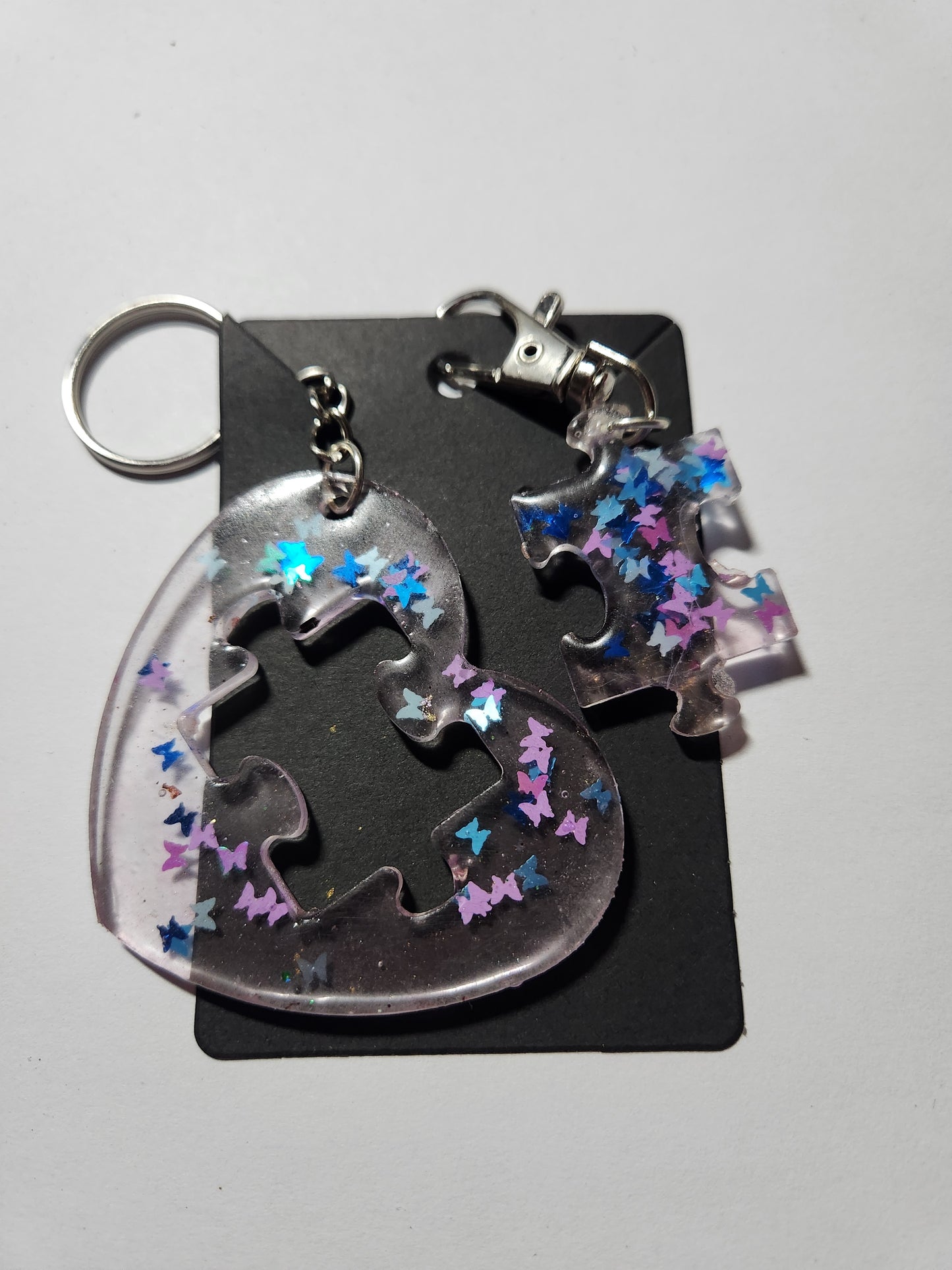 Heart Puzzle Piece Key Chain and Pet Tag