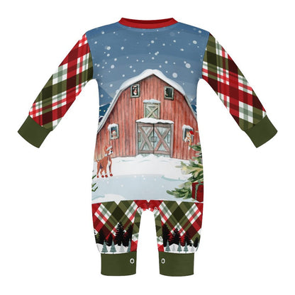 Christmas Barn Baby Romper