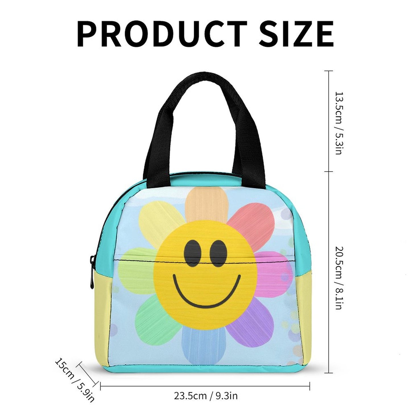 Flower Power Insulated Lunch Bag with Pocket