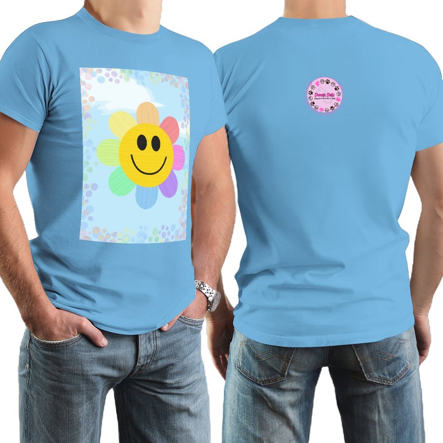 Flower Power Short Sleeve Tshirt Men