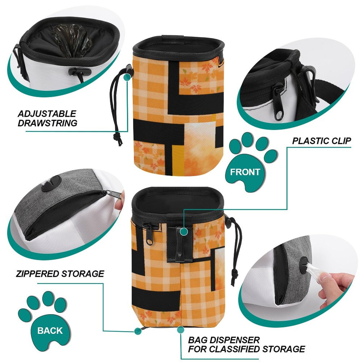 Pumpkitty Dog Treat Training Bag