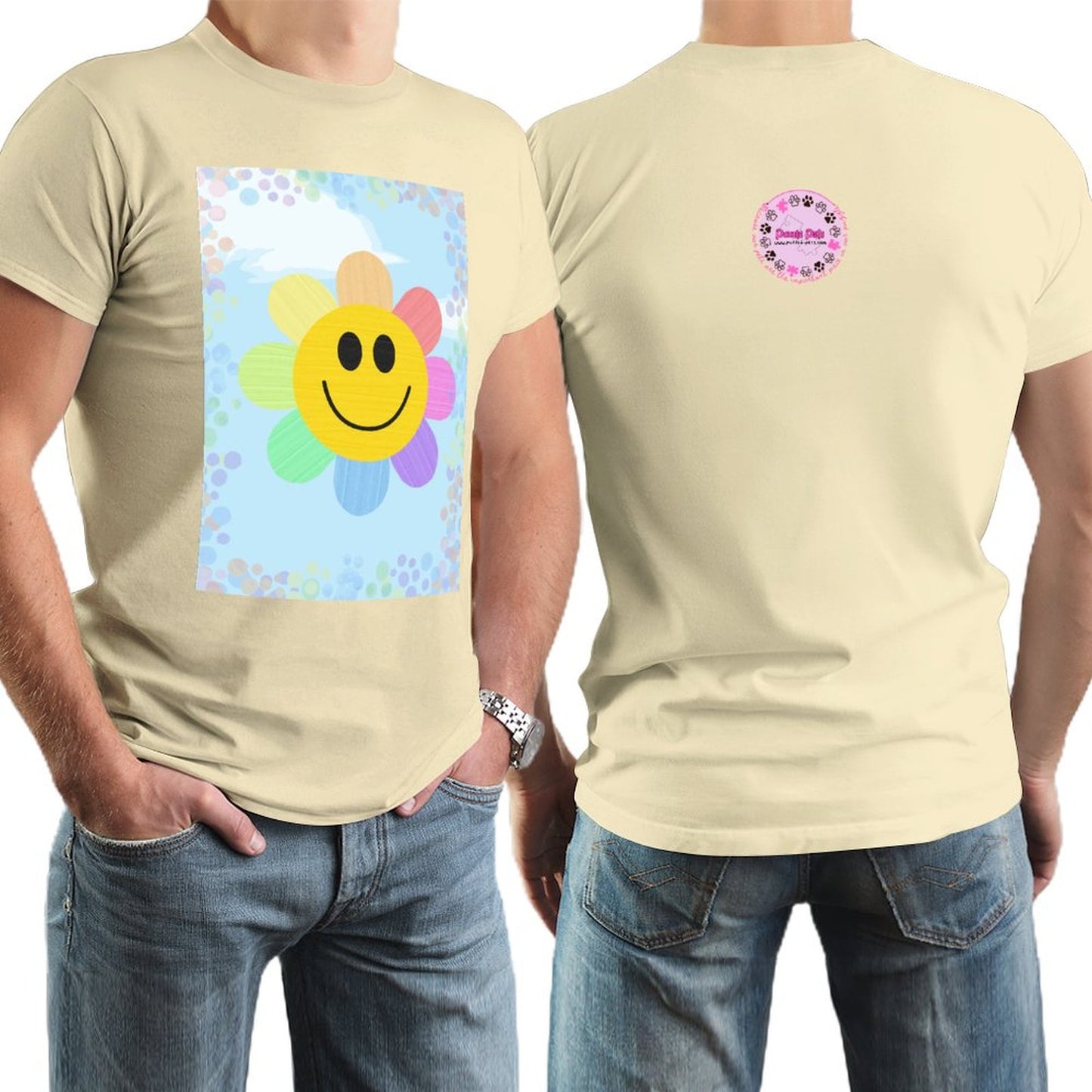 Flower Power Short Sleeve Tshirt Men