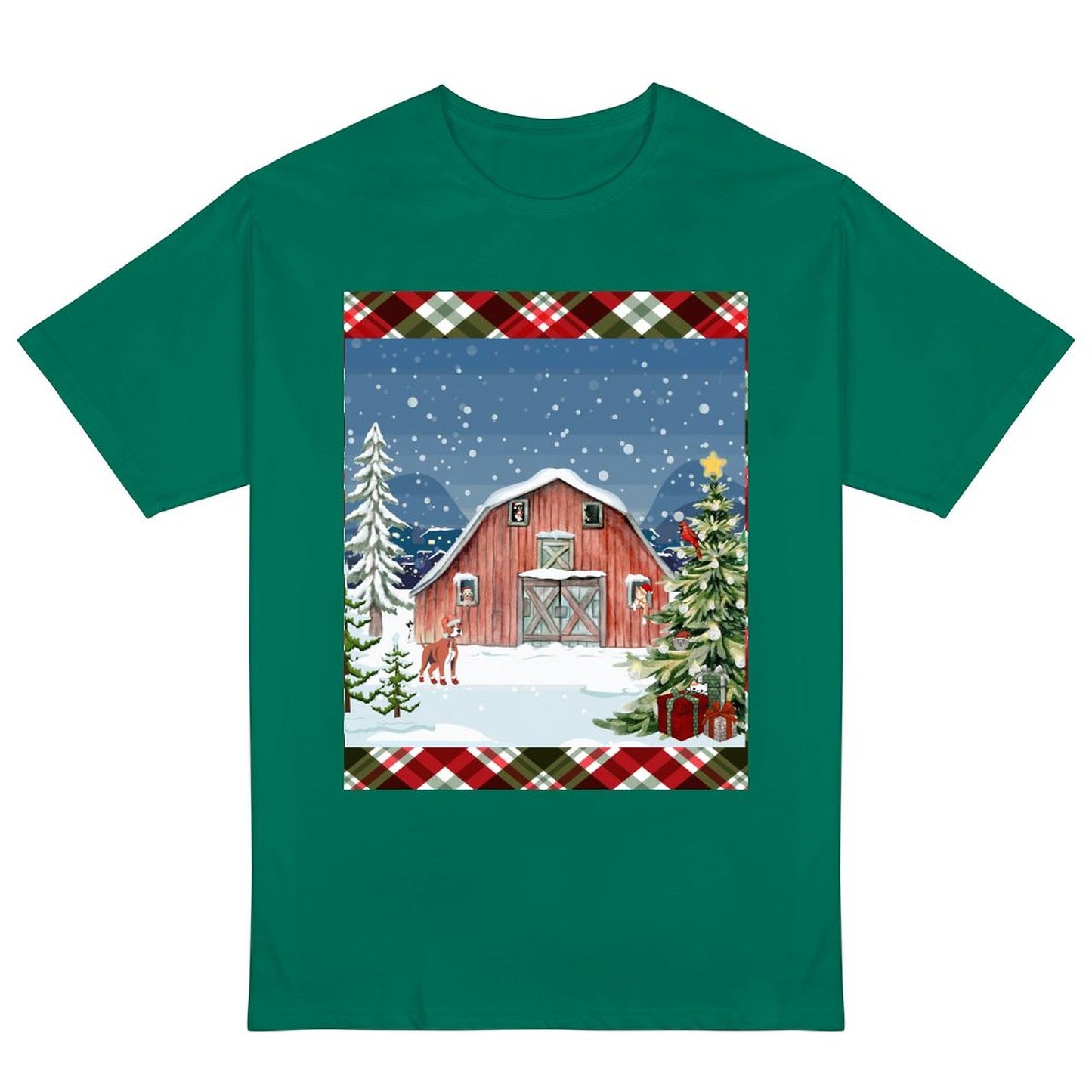 Women's Christmas Barn Cotton T Shirt