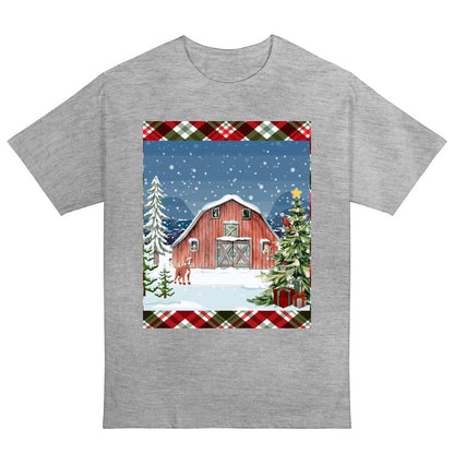 Women's Christmas Barn Cotton T Shirt