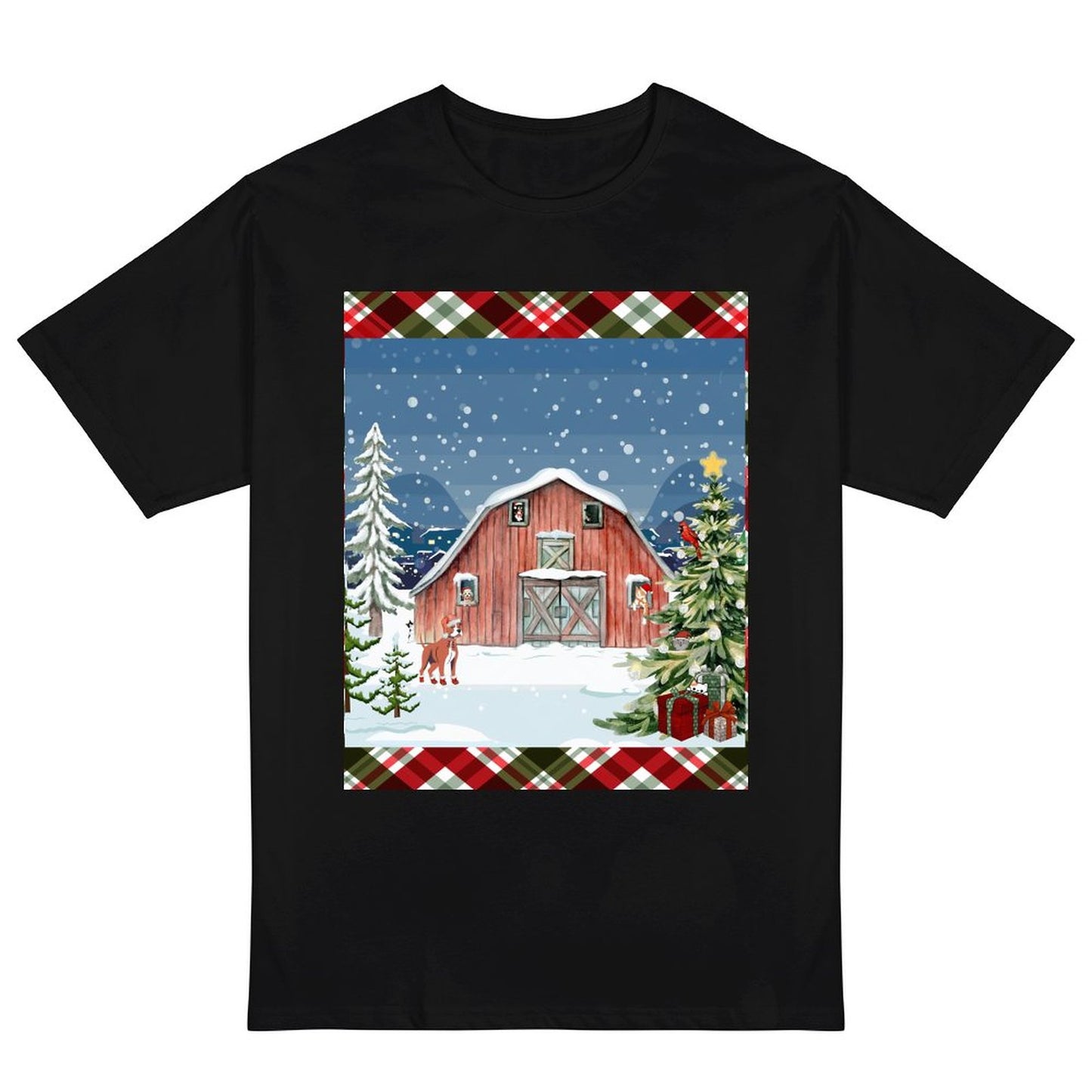 Women's Christmas Barn Cotton T Shirt