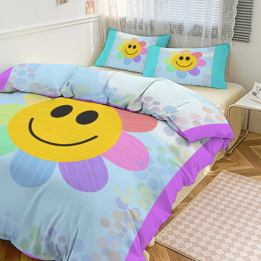 Flower Power3-Piece Bedding Set-102"x90"/ 259x229cm