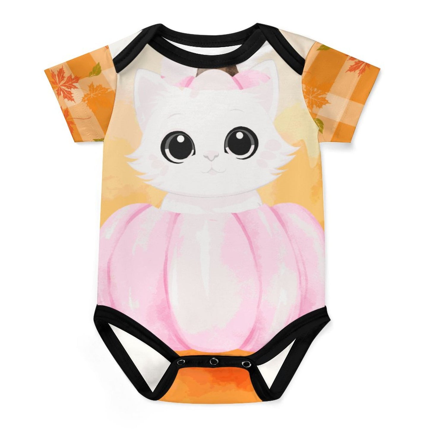 Pumpkitty Short Sleeve Baby Romper