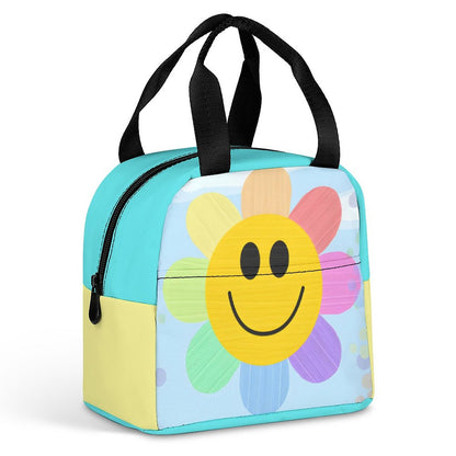 Flower Power Insulated Lunch Bag with Pocket