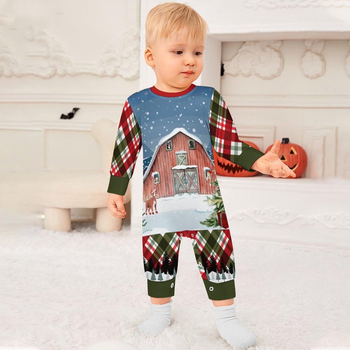 Christmas Barn Baby Romper