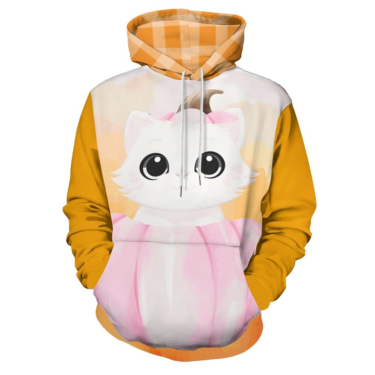 Pumpkitty Lady Hoodie with Double-layer Cap