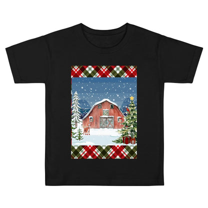 Kids Christmas Barn Cotton T Shirt