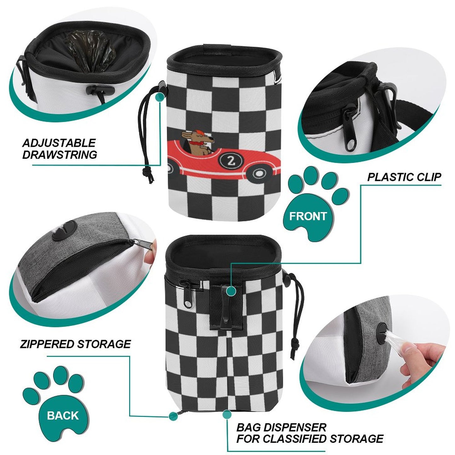 Speed Racer Dog Treat Bag