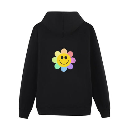 Flower Power Children's Back Printed Hoodie with Pocket