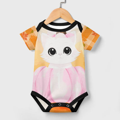 Pumpkitty Short Sleeve Baby Romper