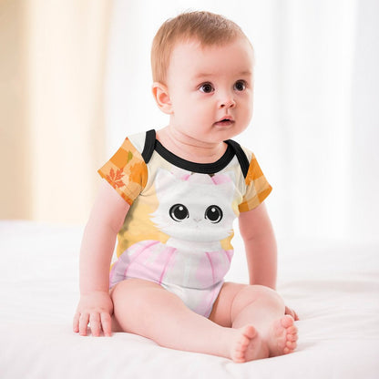 Pumpkitty Short Sleeve Baby Romper